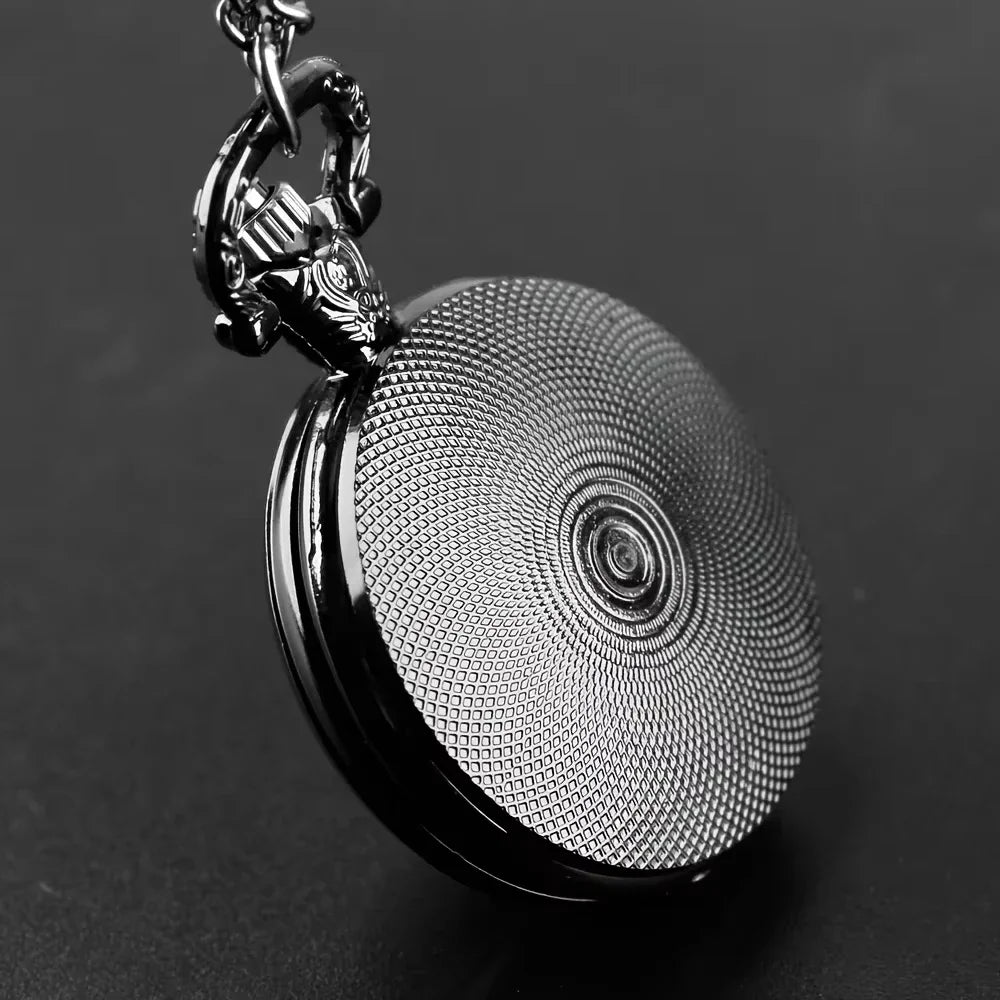 Vintage Cool Motorbike Route 66 American The Mother Road Pocket Watch Design, Precise Quartz Movement Watch Gift for Male Kids