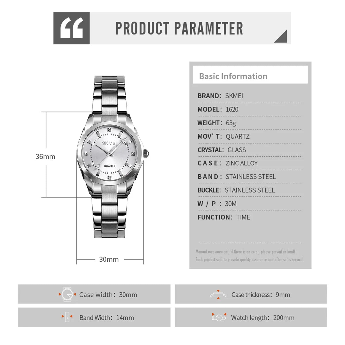 SKMEI Girls Watches Luxury Elegant Quartz Watch For Women Fashion Female Stainless Steel Strip Wristwatch Lady Simple Time Watch