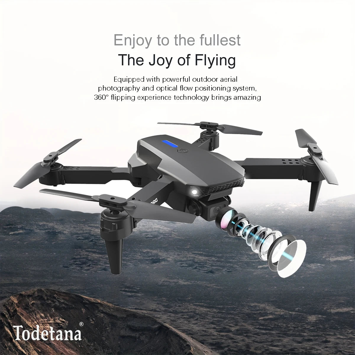 Pocket - Size Foldable Drone for Travel, 4K HD Camera, Optical Flow Stabilization, 40M Remote, Ultra - Portable for Capturing Tr