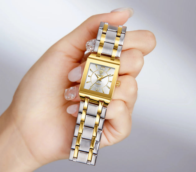 LIEBIG Luxury Golden Quartz Wristwatches For Female Girl Male Fashion 30m Waterproof Women Ladies Mens Watches Relogio Feminino