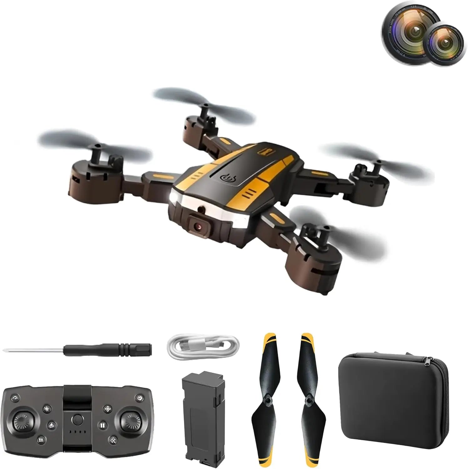 Foldable Drone with 1080P HD FPV Camera - 3D Flip,540 ° Intelligent Obstacle Avoidance,Gesture Recognition, Intelligent Hovering