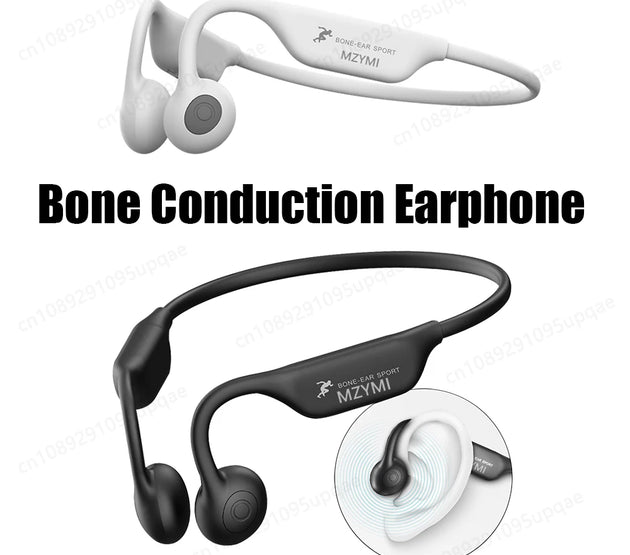 MZYMI A18 TWS Earphone Bone Conduction Neckband Headphone Sport IP56 Waterproof Headset Built-in Mic For Android iOS