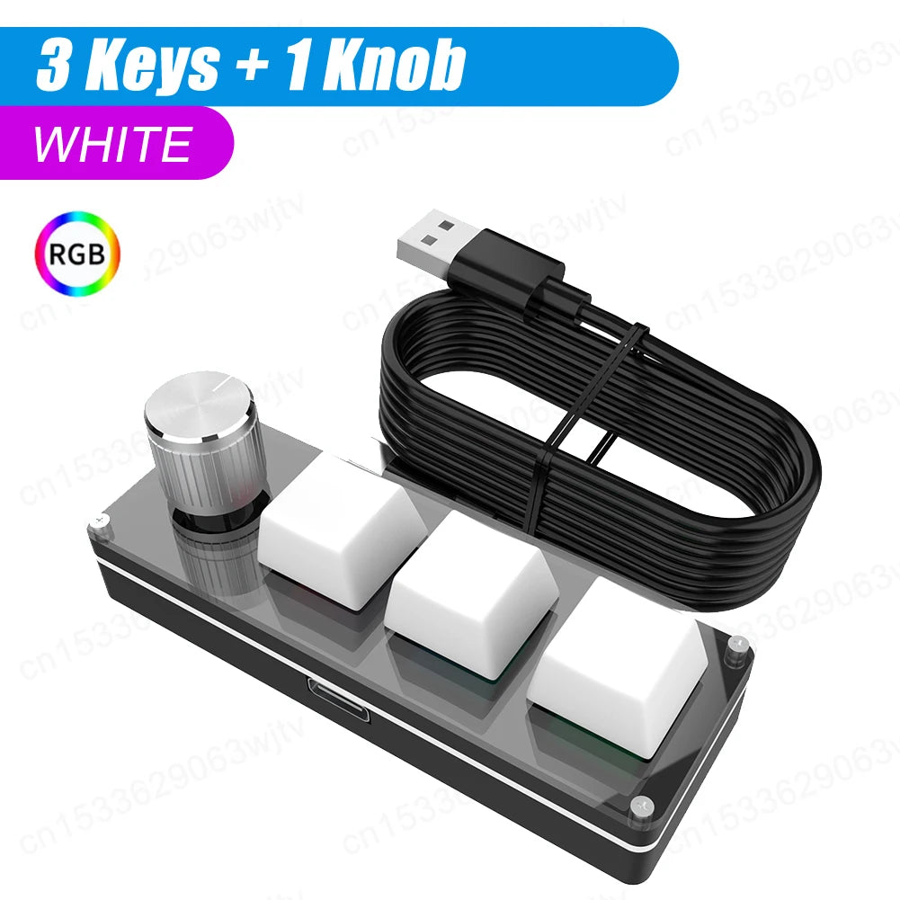 Programmable Keyboard Custom PC 12 Key 3 Knob Bluetooth/USB Wired Customized Hot Swap Shortcut Key for PC Macbook Laptop