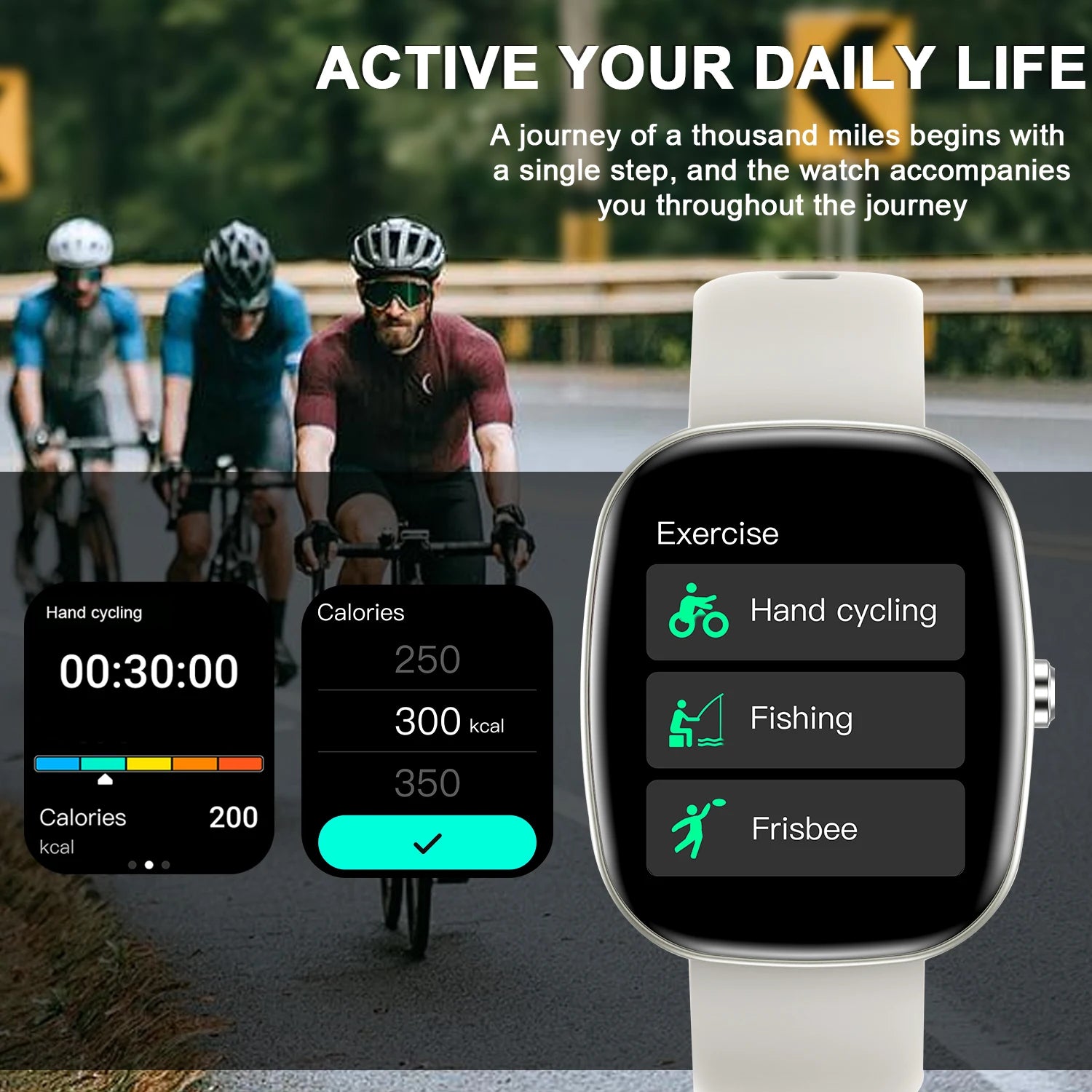 Smart watch, wireless calling/dialing, multiple sports modes, music playback control, suitable for iPhone/Andriod