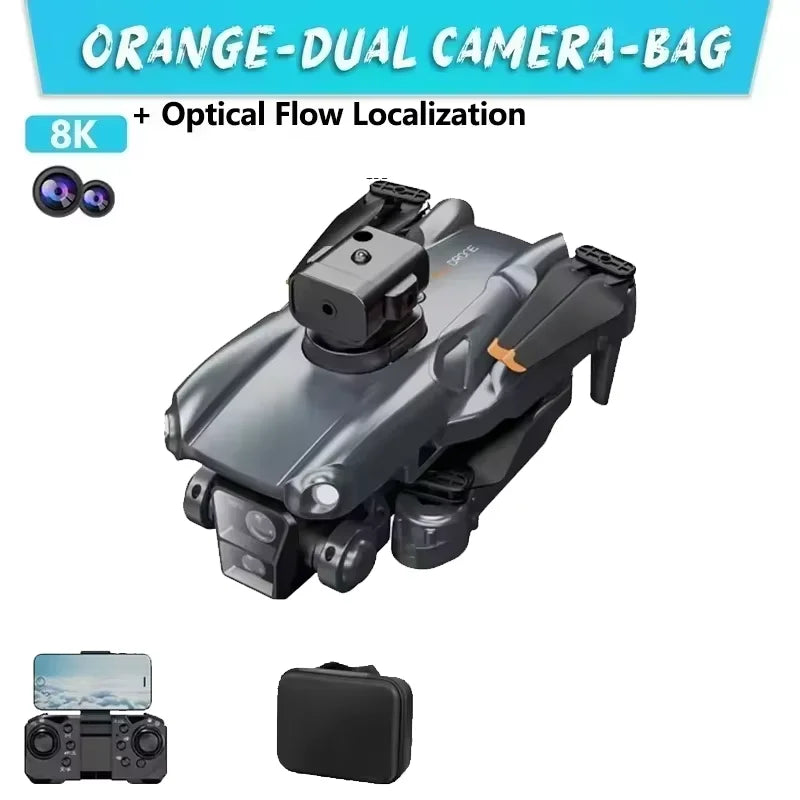 P25 Drone 8K Professional HD Dual Camera Brushless Remote Control 360° Intelligent Obstacle Avoidance Foldable Quadcopter Toys