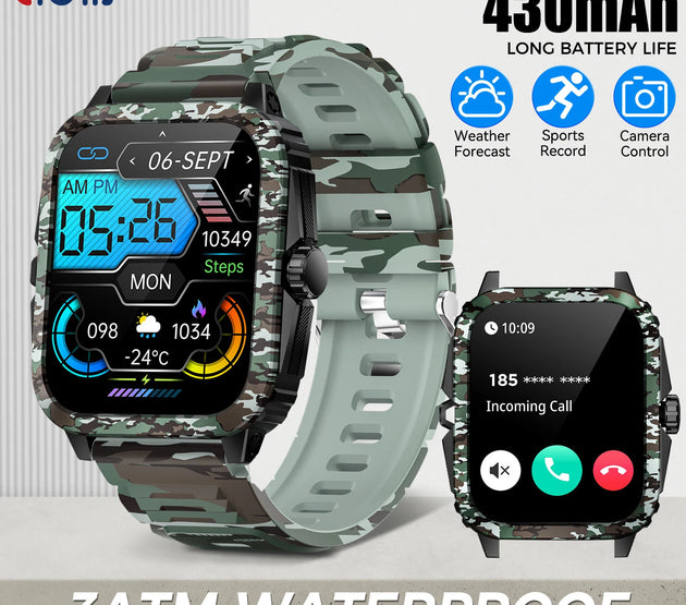 EIGIIS New Smart Watch 3ATM Waterproof Men 1.96