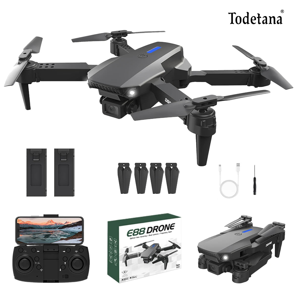 Pocket - Size Foldable Drone for Travel, 4K HD Camera, Optical Flow Stabilization, 40M Remote, Ultra - Portable for Capturing Tr