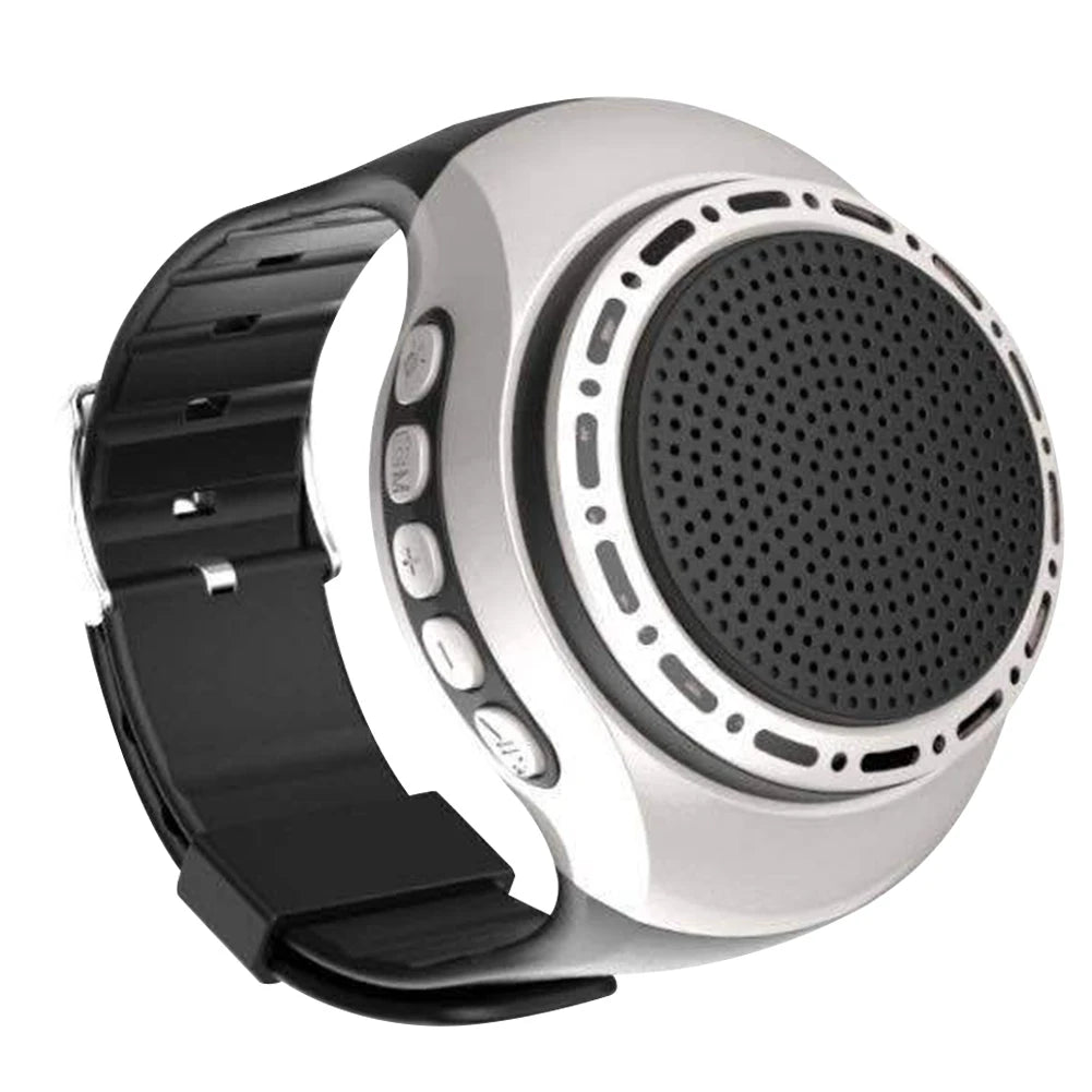 Cool Lighting Portable Wrist Watch Speaker Bluetooth-compatible Bicycle Audio 500mAh Music FM Radio Box USB Rechargeable