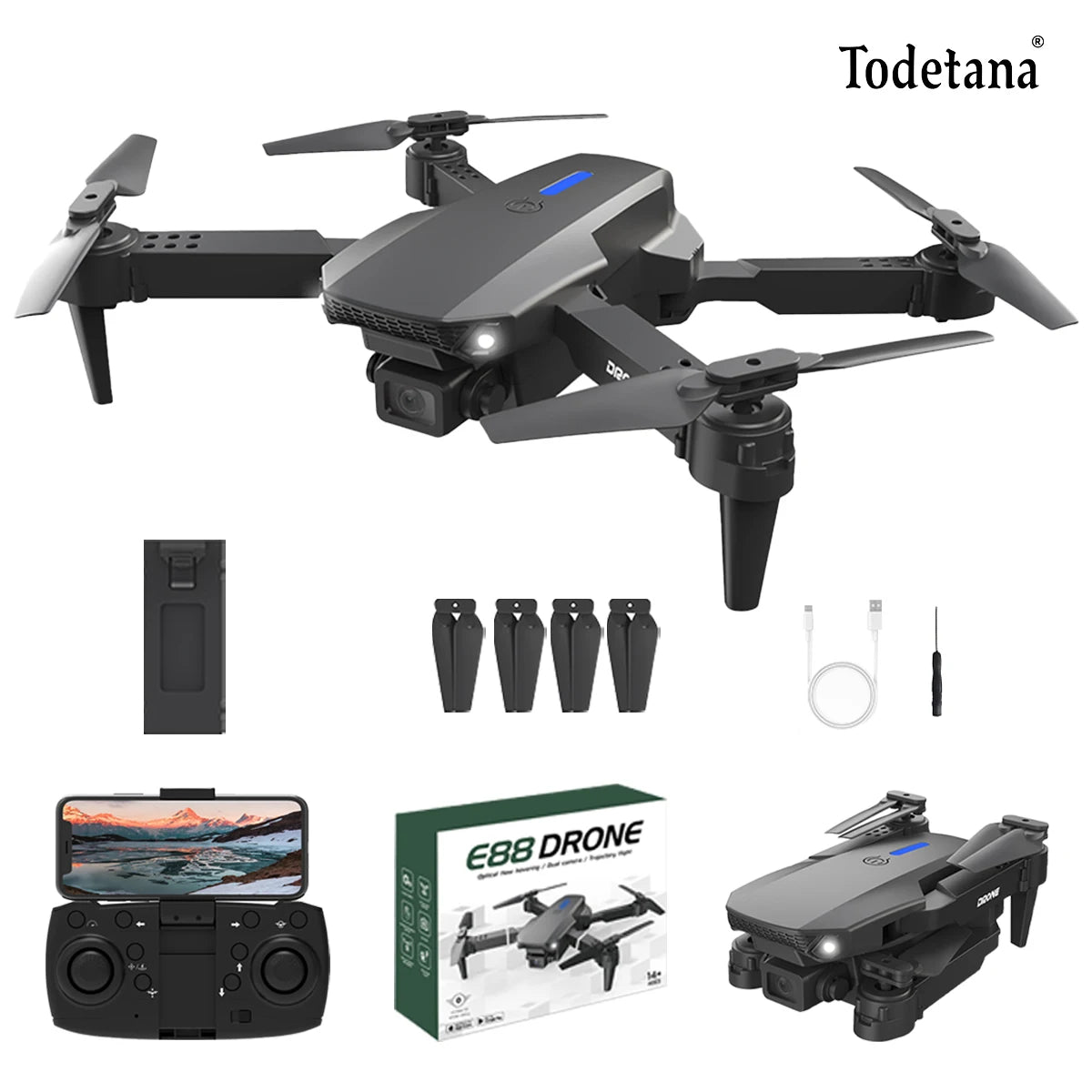 Pocket - Size Foldable Drone for Travel, 4K HD Camera, Optical Flow Stabilization, 40M Remote, Ultra - Portable for Capturing Tr