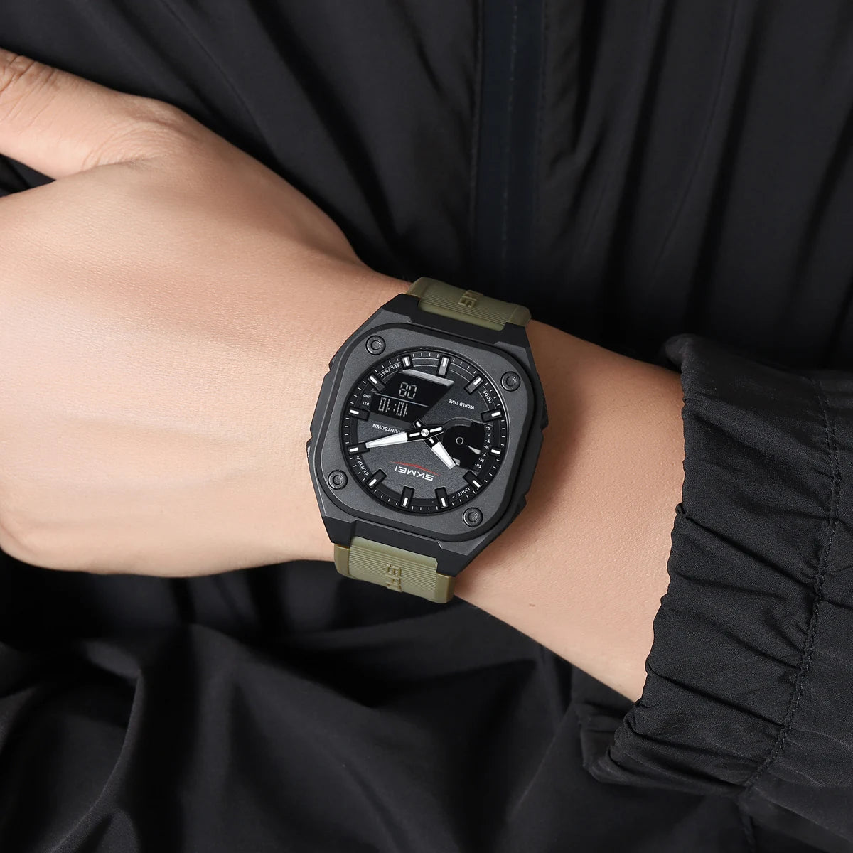 SKMEI Outdoor Double Display Digital Electronic Watch Fashion Sport Quartz Watches For Mens Women Chrono Waterproof Wristwatches