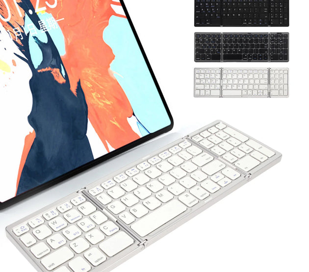 Bluetooth Keyboard Triple Fold Multiple Device Connection Wireless Keyboard for Laptop Tablet Phone