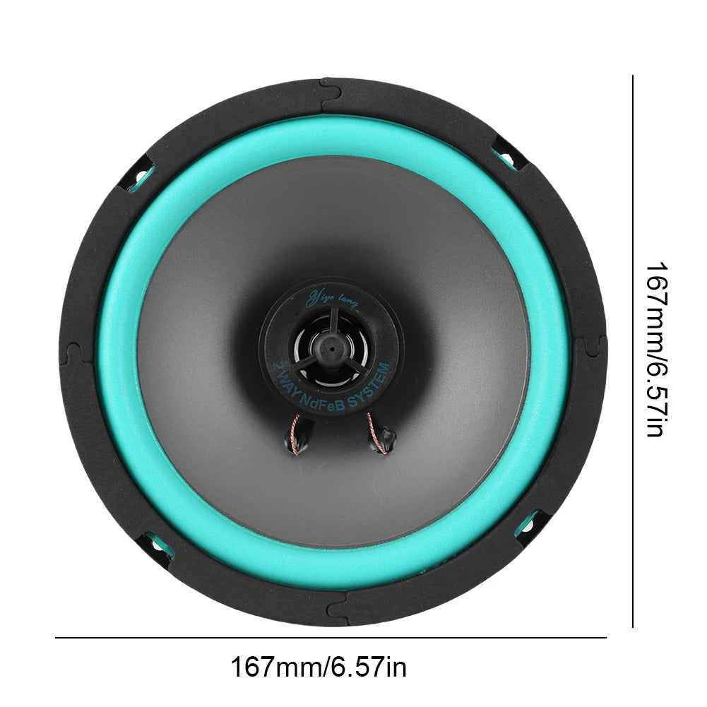 4/5/6.5 Inch HiFi Coaxial Subwoofer 100W/160W Car Audio Music Stereo Sensitivity 92dB Full Range Speaker Car Subwoofer Stereo