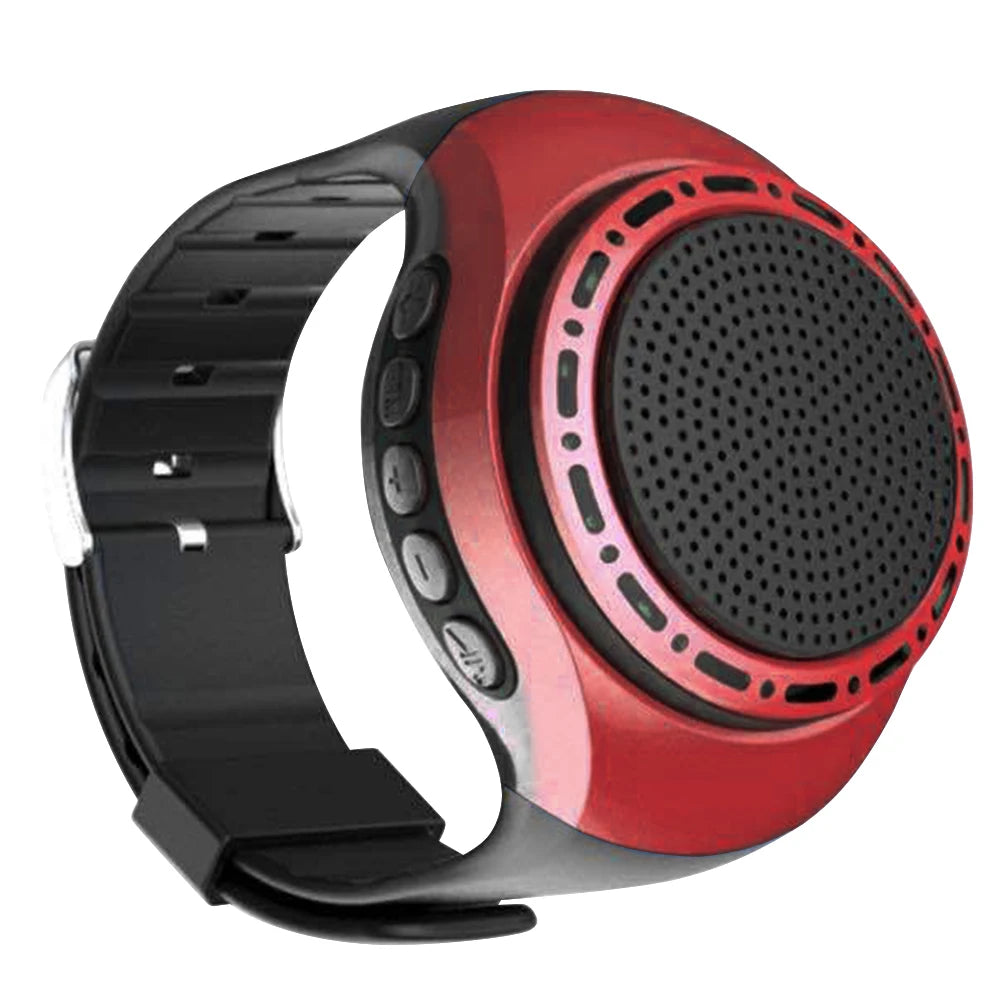 Cool Lighting Portable Wrist Watch Speaker Bluetooth-compatible Bicycle Audio 500mAh Music FM Radio Box USB Rechargeable