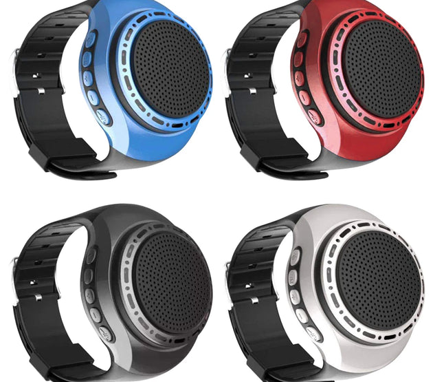 Cool Lighting Portable Wrist Watch Speaker Bluetooth-compatible Bicycle Audio 500mAh Music FM Radio Box USB Rechargeable