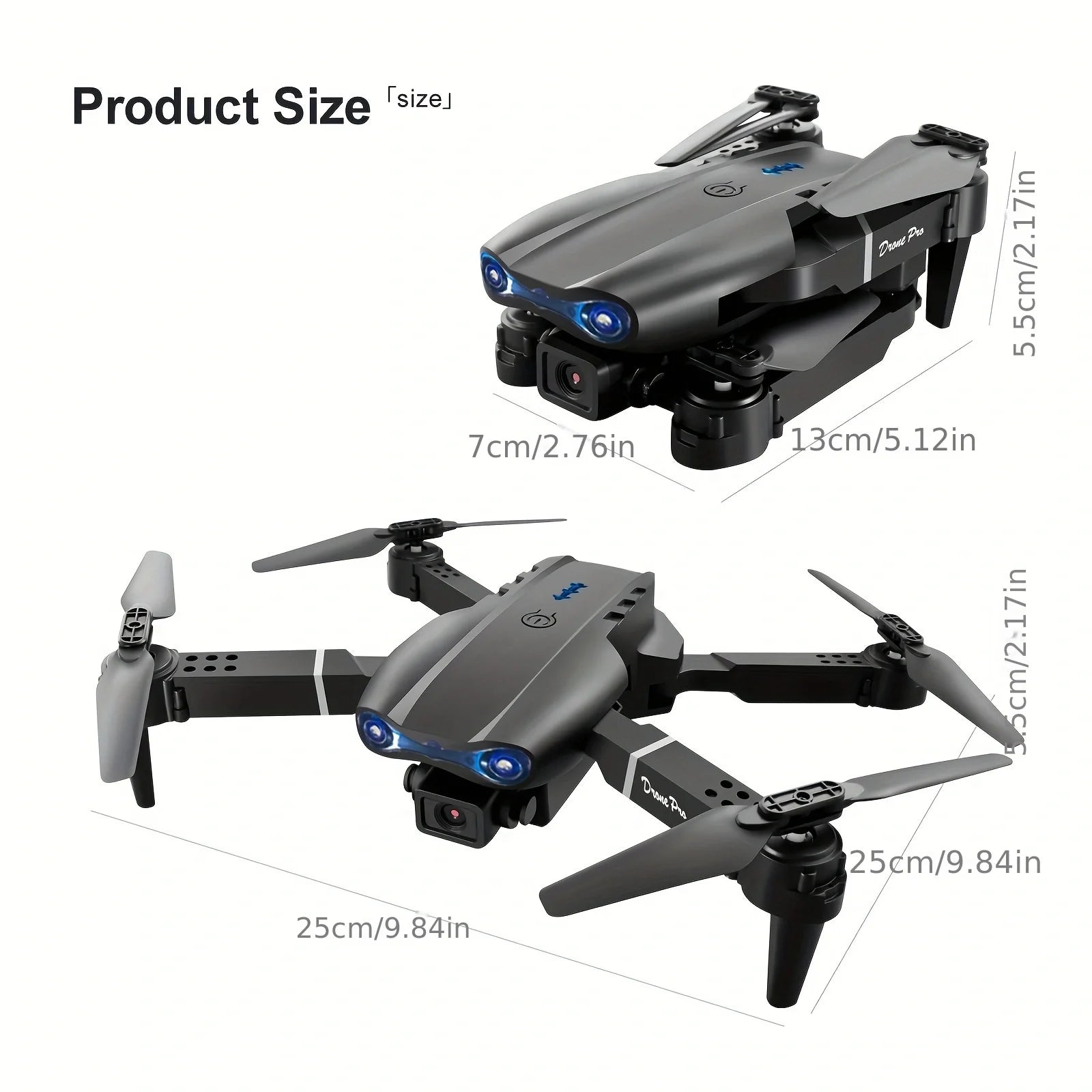 Professional RC Drone, WIFI Dual Camera RC Quadcopter Altitude Hold RC Toys, RC Beginner Men Women Gift Birthday Gift Openin