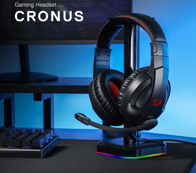 Redragon H211 Cronus White Wired Gaming Headset, Stereo Surround Sound, Noise-Canceling Microphone, Dynamic RGB Backlight,