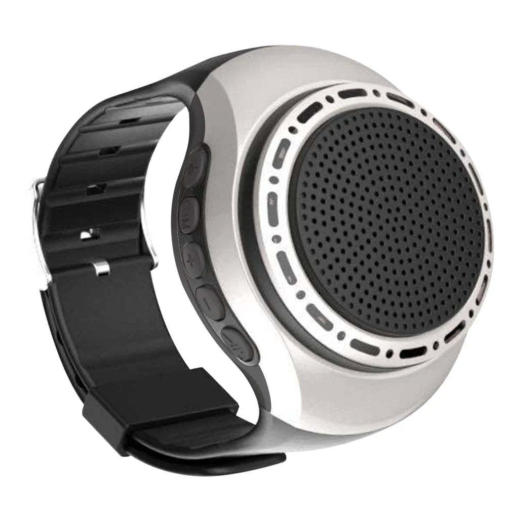 Cool Lighting Portable Wrist Watch Speaker Bluetooth-compatible Bicycle Audio 500mAh Music FM Radio Box USB Rechargeable