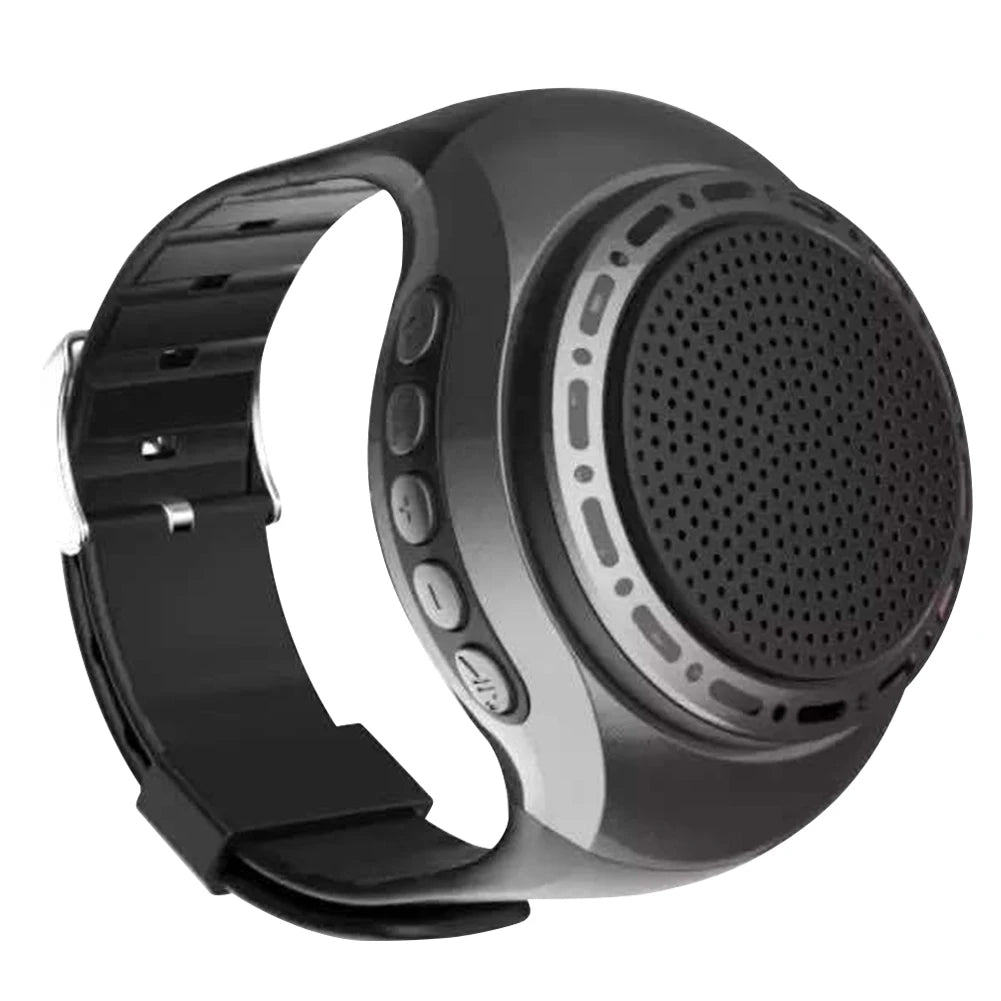 Cool Lighting Portable Wrist Watch Speaker Bluetooth-compatible Bicycle Audio 500mAh Music FM Radio Box USB Rechargeable