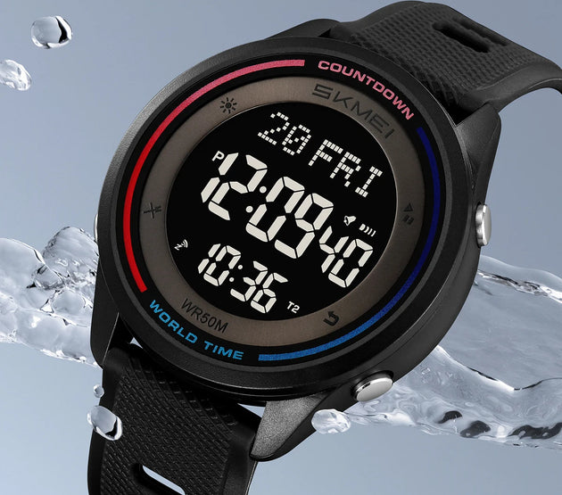 SKMEI Multifunctional Fashion Digital Wristwatch For Men Women Outdoor LED Light Waterproof Watches Sports Chrono Military Watch