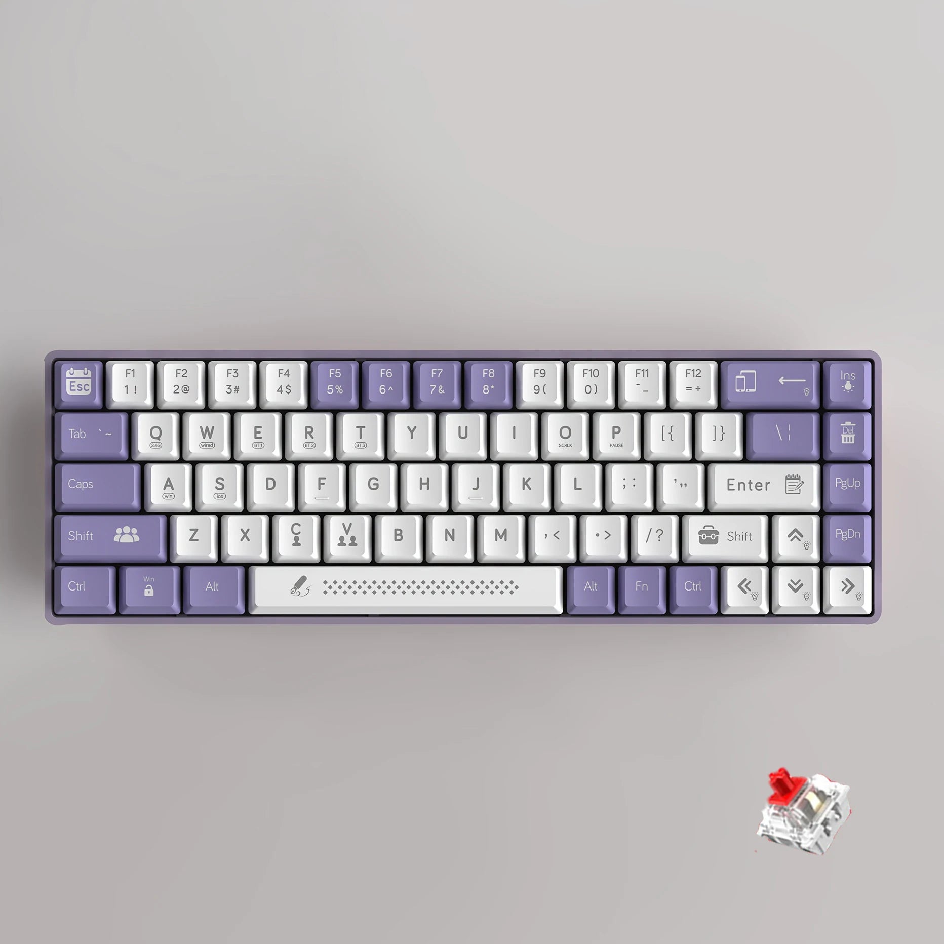 AJAZZ AK680 Mechanical Keyboard ABS Keycap 68 Keys Wired Wireless Bluetooth Gamer Keyboard Hot Swap Custom Gasket for Pc Laptop