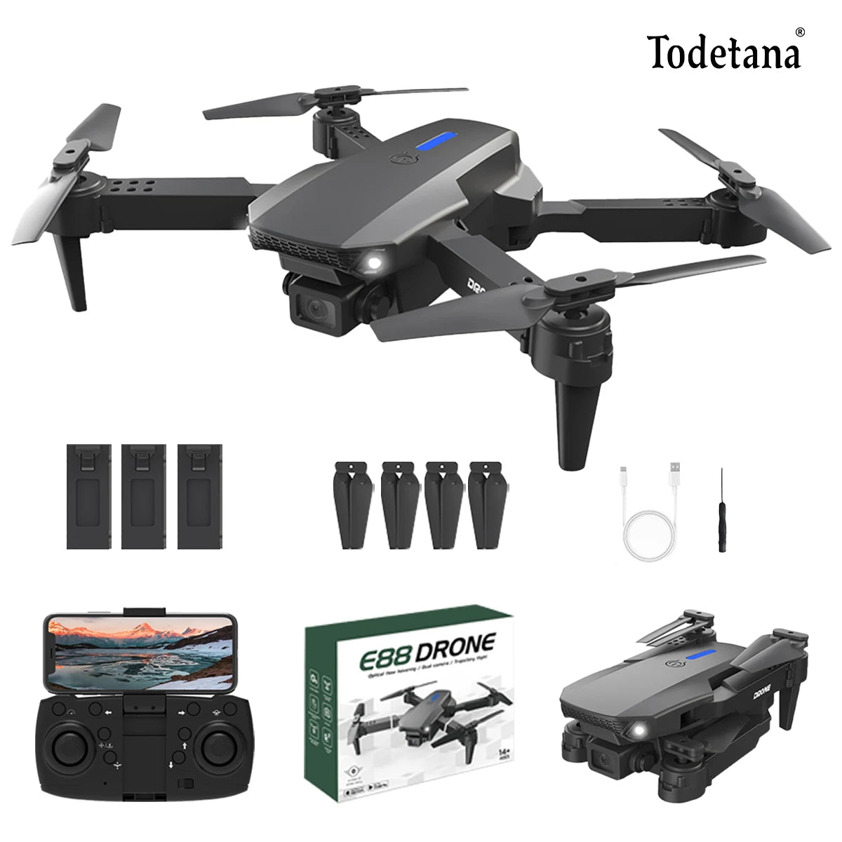 Pocket - Size Foldable Drone for Travel, 4K HD Camera, Optical Flow Stabilization, 40M Remote, Ultra - Portable for Capturing Tr