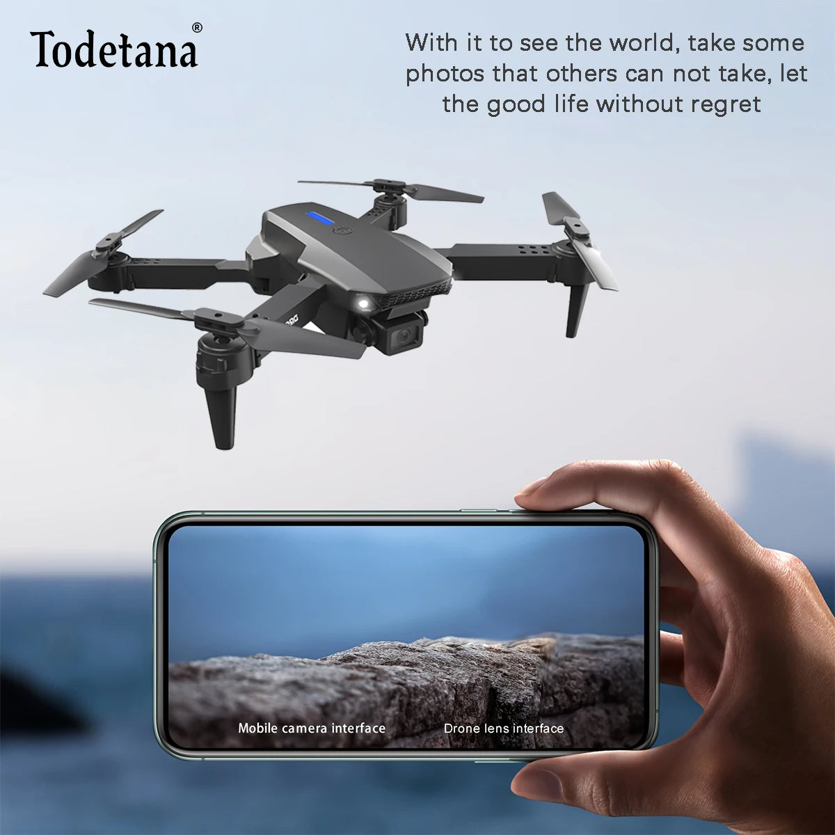 Pocket - Size Foldable Drone for Travel, 4K HD Camera, Optical Flow Stabilization, 40M Remote, Ultra - Portable for Capturing Tr