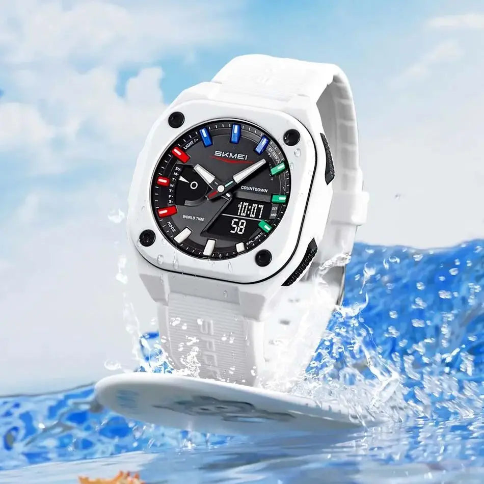 SKMEI Outdoor Double Display Digital Electronic Watch Fashion Sport Quartz Watches For Mens Women Chrono Waterproof Wristwatches