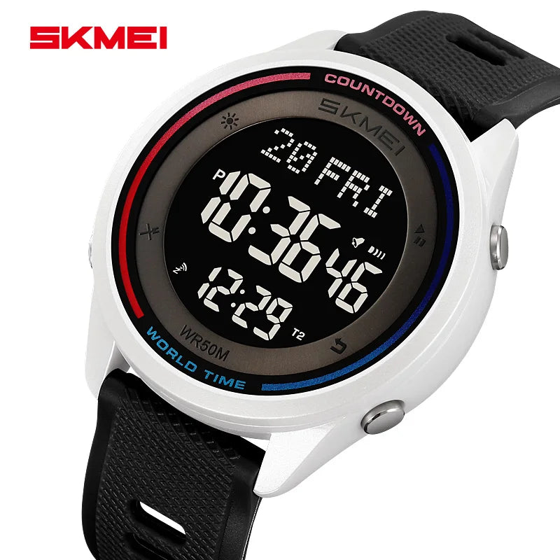 SKMEI Multifunctional Fashion Digital Wristwatch For Men Women Outdoor LED Light Waterproof Watches Sports Chrono Military Watch