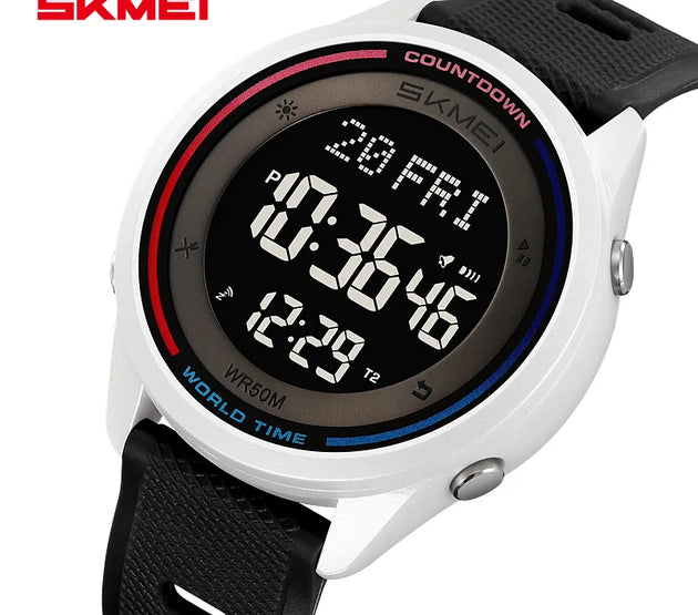 SKMEI Multifunctional Fashion Digital Wristwatch For Men Women Outdoor LED Light Waterproof Watches Sports Chrono Military Watch