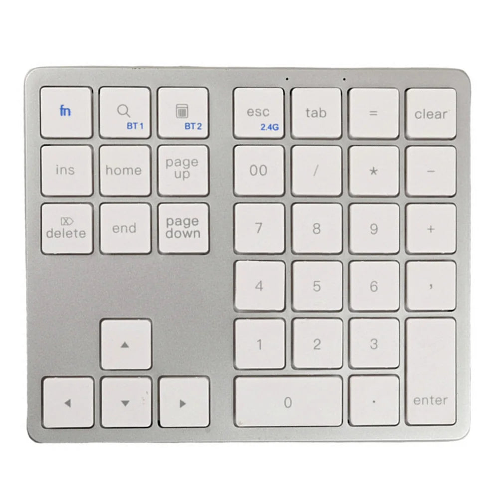 2.4G Bluetooth-Compatible Number Pad USB Rechargeable 35 Keys Digital Keyboard Ultra-thin Numpad Keyboard for Android IOS Window