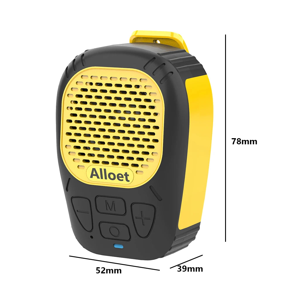 Wearable Bluetooth-Compatible5.3 Speaker Waterproof Clip Speaker Built-in Mic Mini Speaker with Strap for Hands-Free Music/Calls