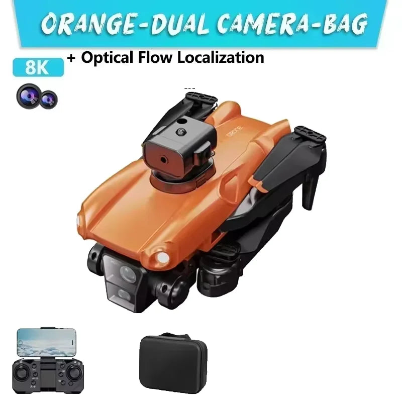 P25 Drone 8K Professional HD Dual Camera Brushless Remote Control 360° Intelligent Obstacle Avoidance Foldable Quadcopter Toys