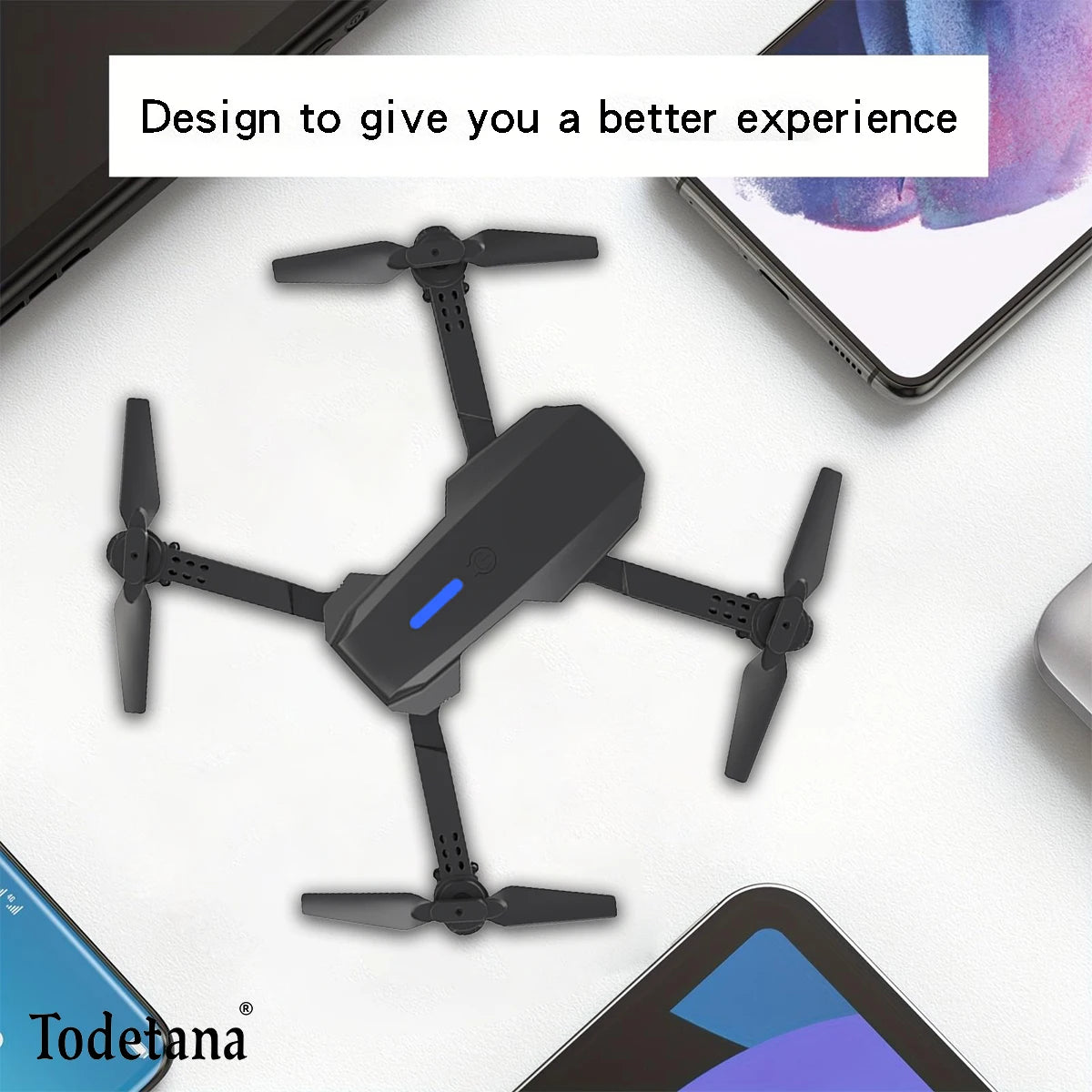 Pocket - Size Foldable Drone for Travel, 4K HD Camera, Optical Flow Stabilization, 40M Remote, Ultra - Portable for Capturing Tr