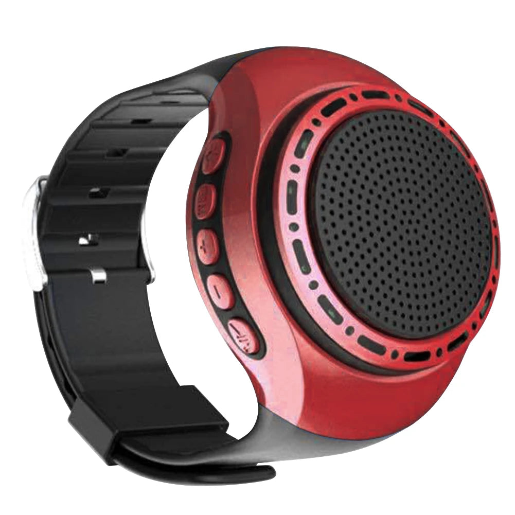 Cool Lighting Portable Wrist Watch Speaker Bluetooth-compatible Bicycle Audio 500mAh Music FM Radio Box USB Rechargeable