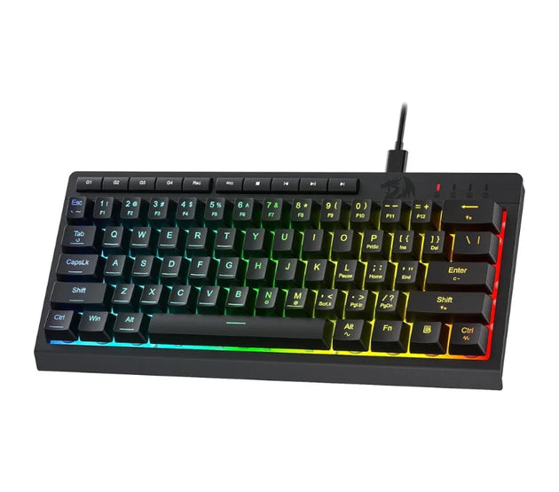 Redragon K522 60% Wired RGB Membrane Gaming Keyboard,Compact 61 Keys Linear Mechanical-Feel Switch