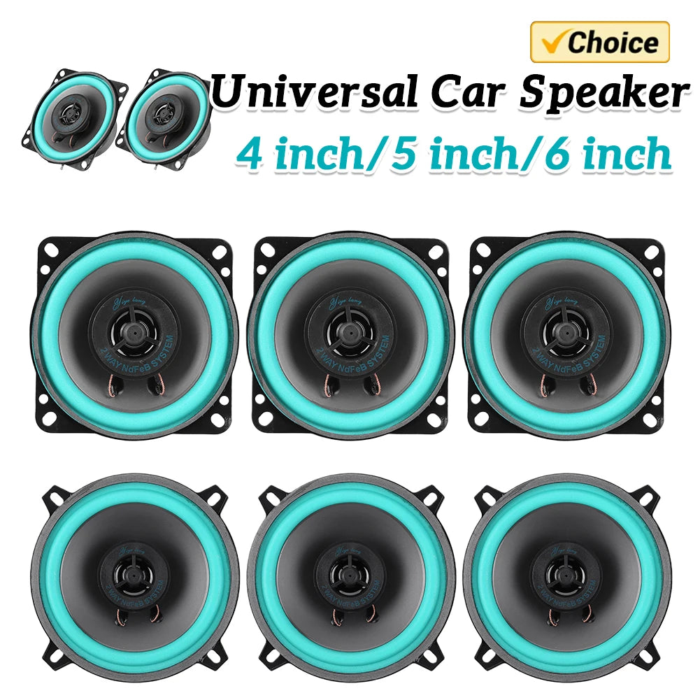 4/5/6.5 Inch HiFi Coaxial Subwoofer 100W/160W Car Audio Music Stereo Sensitivity 92dB Full Range Speaker Car Subwoofer Stereo