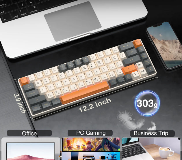 SOLAKAKA Sk968 Gaming Keyboard 68 keys N- Key Rollover RGB Backlight