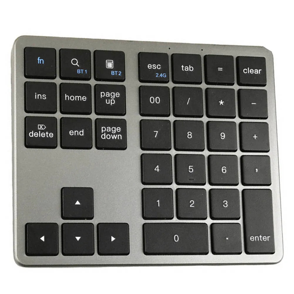 2.4G Bluetooth-Compatible Number Pad USB Rechargeable 35 Keys Digital Keyboard Ultra-thin Numpad Keyboard for Android IOS Window