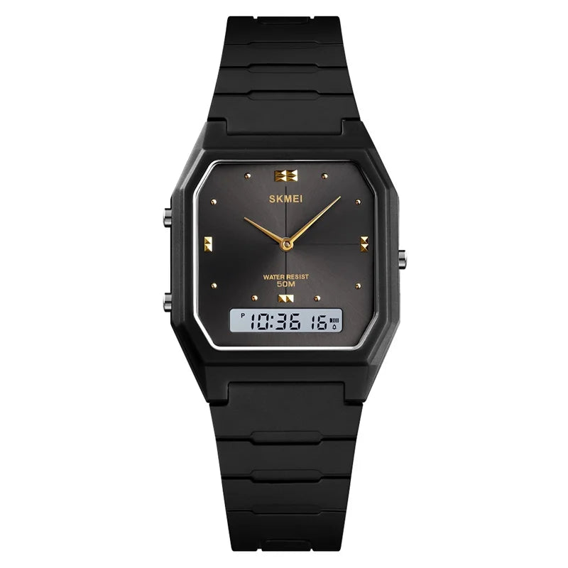SKMEI Fashion 3 Time Display Digital Wristwatches For Men Women Casual Stopwatch Sport Watch 5Bar Waterproof Alarm Clock Watches