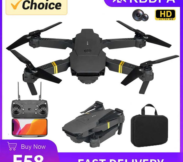 KBDFA NEW E58 Mini Drone WiFi FPV Altitude Hold Foldable Quadcopter with Battery 1080P 4K HD Camera RC Helicopter Toys Dron Gift