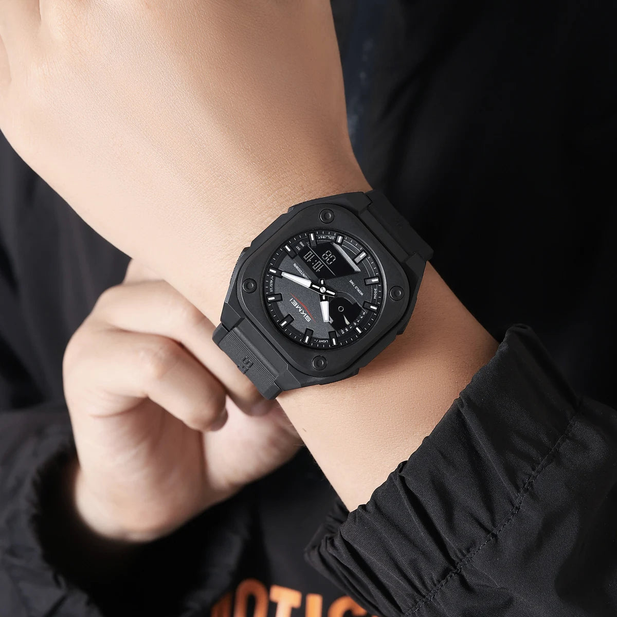 SKMEI Outdoor Double Display Digital Electronic Watch Fashion Sport Quartz Watches For Mens Women Chrono Waterproof Wristwatches