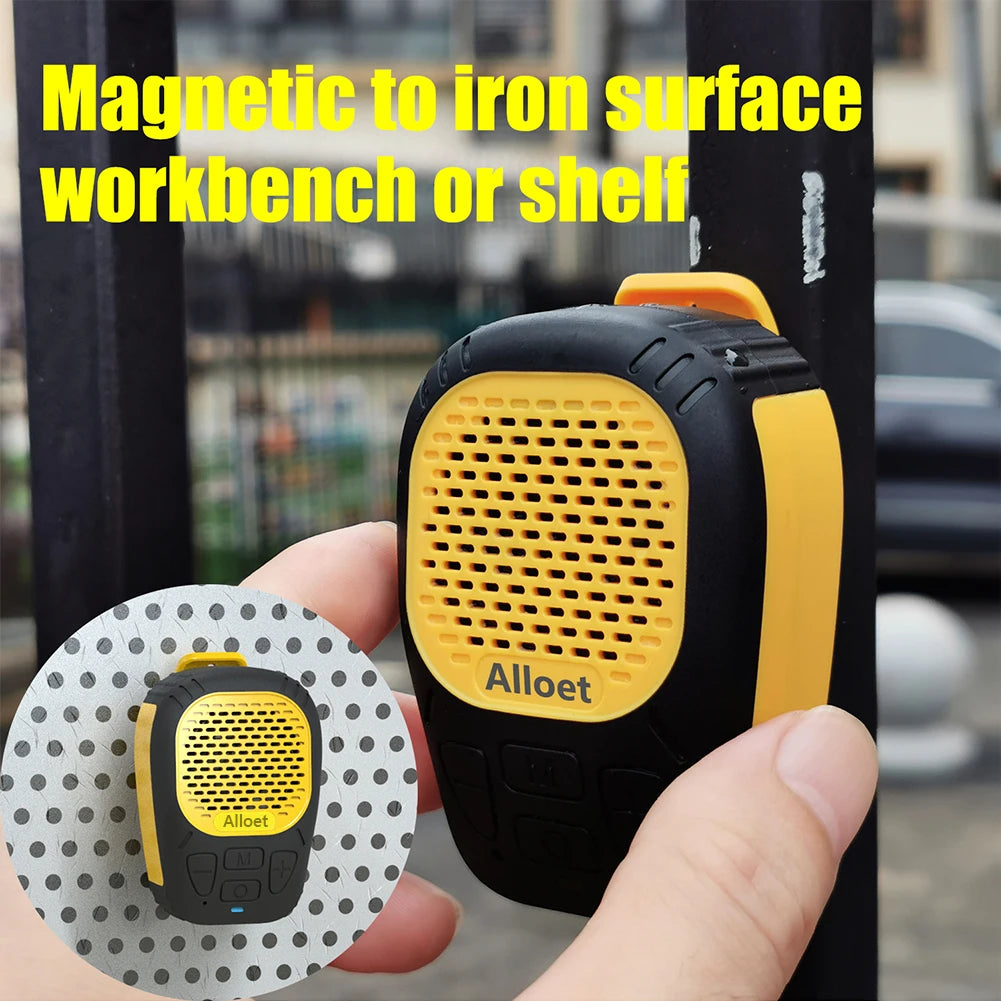 Wearable Bluetooth-Compatible5.3 Speaker Waterproof Clip Speaker Built-in Mic Mini Speaker with Strap for Hands-Free Music/Calls
