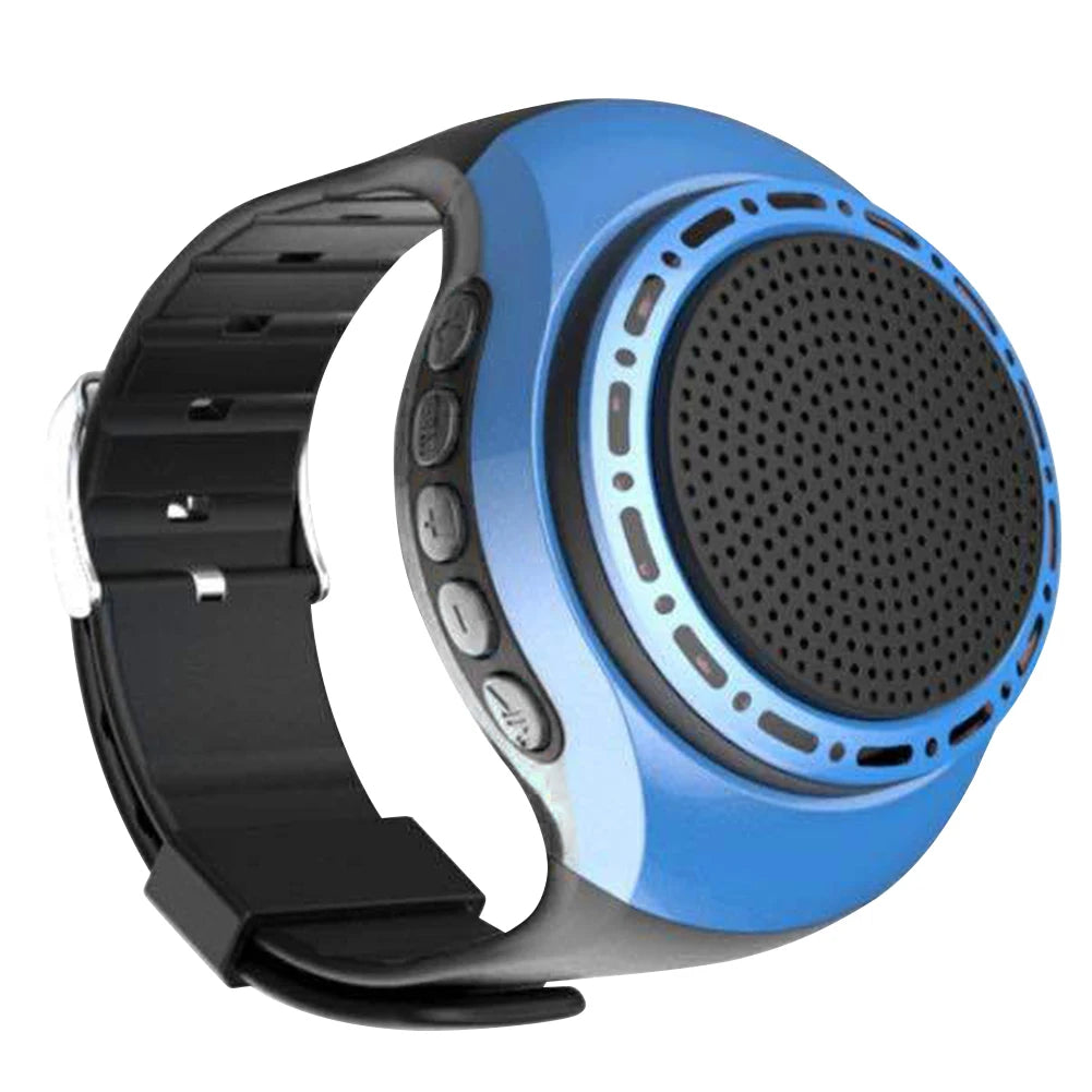 Cool Lighting Portable Wrist Watch Speaker Bluetooth-compatible Bicycle Audio 500mAh Music FM Radio Box USB Rechargeable
