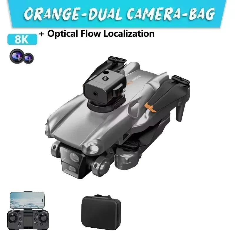 P25 Drone 8K Professional HD Dual Camera Brushless Remote Control 360° Intelligent Obstacle Avoidance Foldable Quadcopter Toys